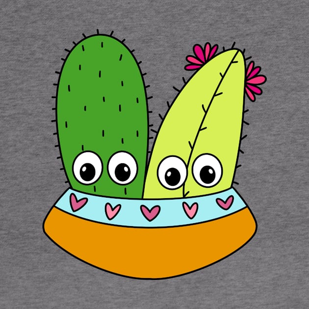 Cute Cactus Design #329: Cute Cacti Arrangement In A Cute Bowl by DreamCactus